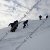 Walking up to the summit - winter skills scotland
